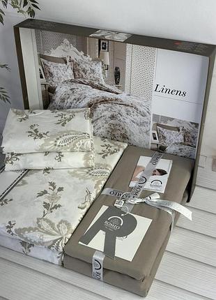 Постельное белье из поплина евро размер 200 на 220 см romeo home linens