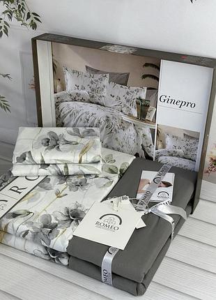 Постельное белье из поплина евро размер 200 на 220 см romeo home ginepro