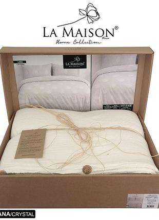 Постельное белье из муслина и вареного хлопка la maison lana crystal евро размер