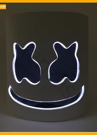 Rest светодиодная маска marshmello белая для вечеринок и музыкальных мероприятий маска для костюмов