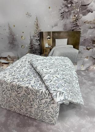 Постельное белье из фланели cotton collection полуторный размер silen