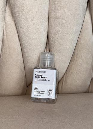 Тонік для обличчя hollyskin caviar skin toner з екстрактом чорної ікри