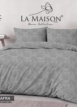 Постельное белье из муслина и вареного хлопка la maison afra charcoal евро размер
