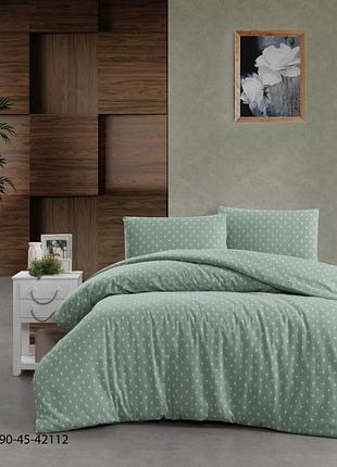 Постельное белье фланелевое байковое cotton collection евро размер mint