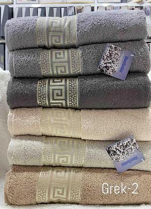 Набір махрових рушників для лазні hanibaba vip cotton 70 на 140 см 6 штук grek-2