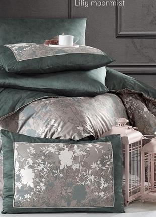 Постільна білизна сатинова la romano premium 300 tc євро розмір lily moonmist