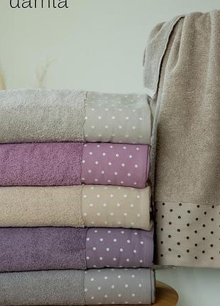Набір махрових рушників для лазні hanibaba vip cotton 70 на 140 см 6 штук damla