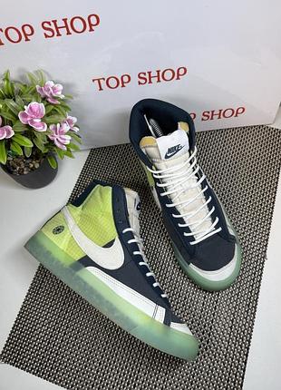 Оригінальні кросівки високі хайтопи nike blazer mid