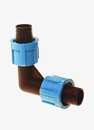 Колено зажимное для капельной ленты santehplast