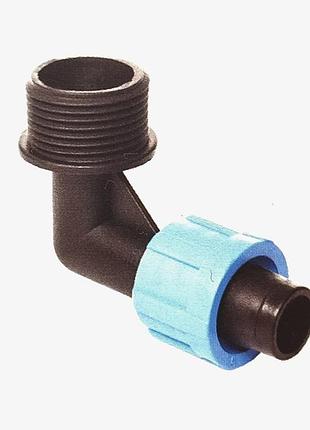 Колено с наружной резьбой 3/4" для капельной ленты