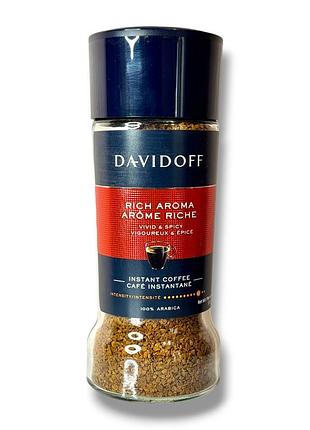 Кофе растворимый davidoff rich aroma сублимированный, 100 г (стеклянная банка)