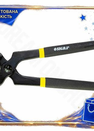 Кліщі торцеві sigma 180мм для видалення цвяхів та перекушування дроту з гумовими рукоятками dm-11