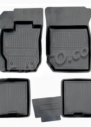 Коврики renault logan (avtodriver) 2004-2014 в упак., борт 5,0 см, с перемычкой