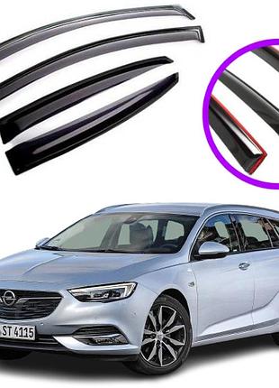 Дефлекторы окон ветровики для opel insignia универсал 2017-2022 (скотч) vip tuning vt 52