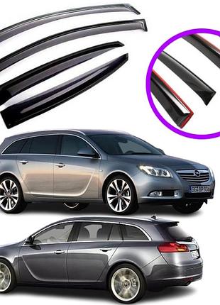 Дефлектори вікон вітровики для opel insignia sports tourer 2008-2013 (скотч) vip