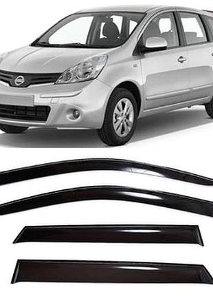 Дефлектори вікон вставні (вітровики) nissan note 2005–2012 5d