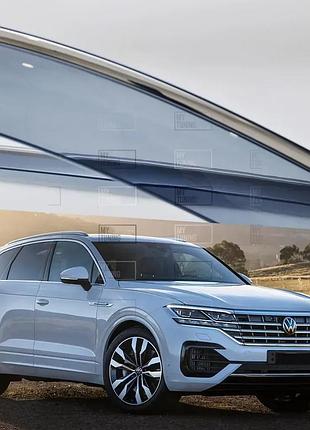 Ветровики cobra tuning volkswagen touareg iii 2018- (з хром молдингом)