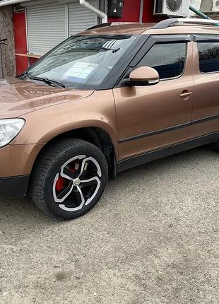 Дефлекторы окон ветровики skoda yeti 2009-2017 (скотч) anv