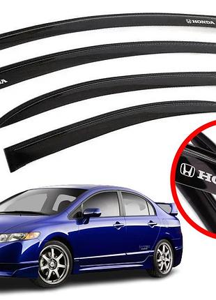 Дефлектори вікон вітровики для honda civic седан 2006-2011 скотч av-tuning