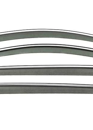 Вітровики з хромованим молдингом volkswagen touran 2003-2010 рр. niken luxury (4 шт.)