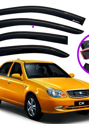 Дефлектори вікон вітровики для geely сk i 2005-2011 (скотч) av-tuning