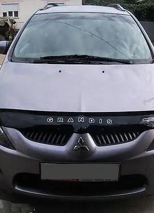 Дефлектор капота на mitsubishi grandis 2003-2012. мухобійка на mitsubishi grandis
