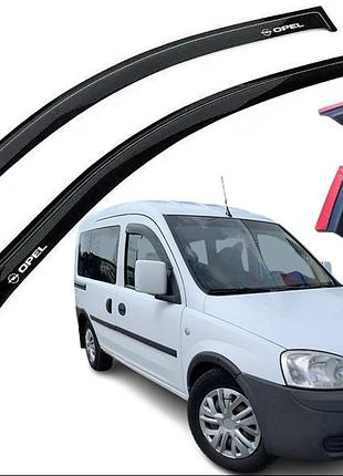 Дефлектори вікон вітровики для opel combo c 2001-2011 (скотч) av-tuning