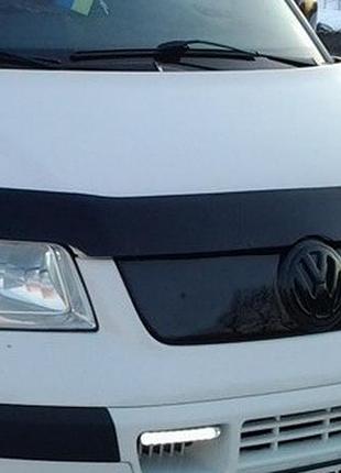 Зимова накладка на решітку радіатора (глянцева) volkswagen t5 2003-2009 (решітка). заглушка радіатора