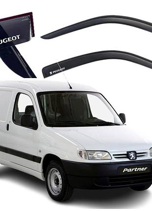 Дефлектори вікон вітровики для peugeot partner i 1996-2008 (скотч) av-tuning