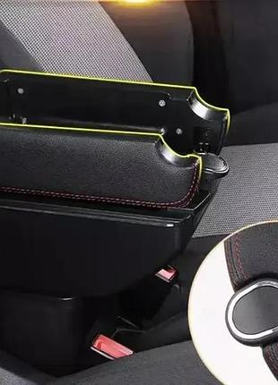 Подлокотник универсальный (черный)+черный, пепельница, подстаканник, 7 usb
