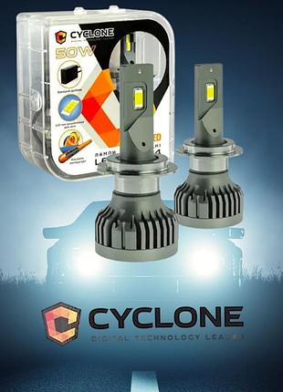 Светодиодные лампы led cyclone hb3 12v type 34 50w 5500k 10000l радиатор+вентилятор