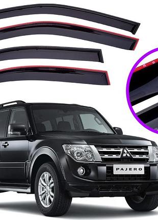 Дефлектори вікон вітровики для mitsubishi pajero wagon iv 2006 -> (скотч) av-tuning