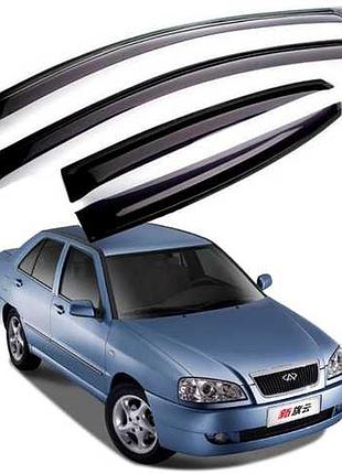 Дефлектори вікон chery amulet 2003+ (скотч) av-tuning
