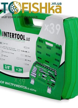 Набор инструментов intertool et-9039 + набор рожково-накидных ключей ht-1203 6-22 мм, 12 шт, cr-v, сатиновое покрытие 5