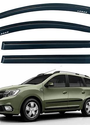 Ветровики renault logan mcv ii универсал 2013 - (скотч) av-tuning