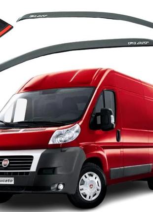 Дефлекторы окон ветровики fiat ducato iii (250) 2006-2014 (скотч) av-tuning