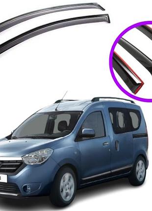 Дефлектори вікон вітровики для renault dokker 2012 -> (скотч) acryl-auto