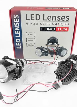 Автомобильные линзы eurotun bi led "2,5" 50w lpl-251 (пара)