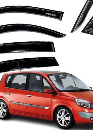 Дефлектори вікон вітровики для renault scenic ii grand scenic 2003-2009 av-tuning