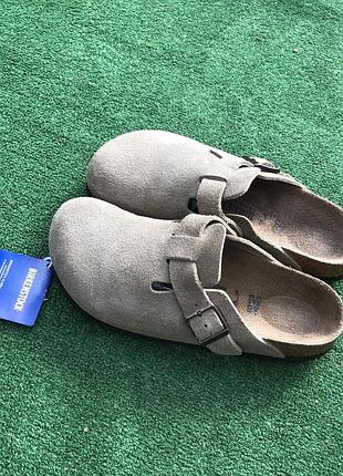 #b7 birkenstock boston сабо оригінал замша 38 р24,5 см