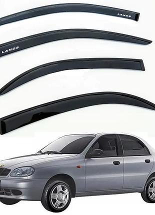 Дефлектори вікон вітровики daewoo lanos — sens скотч 3m voron glass