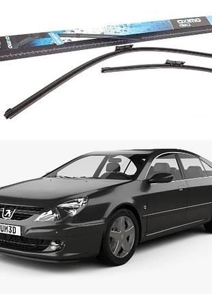 Щітки склоочисника peugeot 607 (00-12), кт 2 шт. безкаркасн 650+550 мм