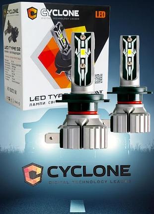 Светодиодные лампы cyclone led h7 12v type 32 15w 6000k 4800l радиатор