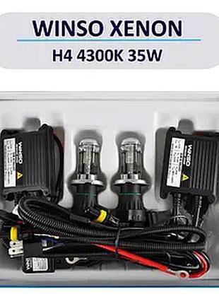 Комплект ксенона winso xenon set h4 bi-xenon 4300k