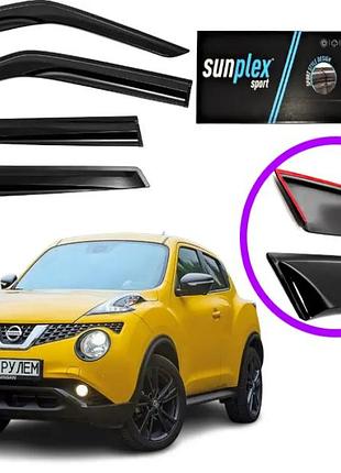 Дефлектори вікон вітровики для nissan juke 2010-2019 (скотч)