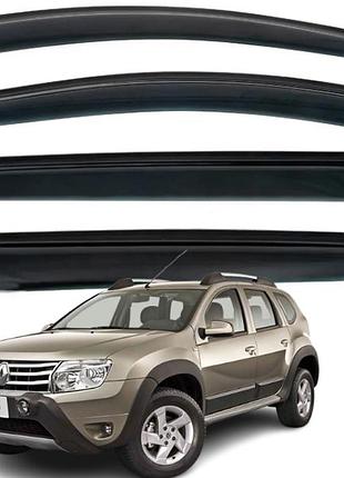 Дефлектори вікон вітровики renault duster 2010-2017 (скотч) hic