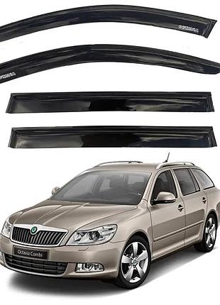 Дефлекторы окон ветровики skoda octavia a5 универсал 2004-2013 vip tuning vt 52