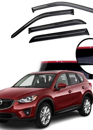 Дефлектори вікон вітровики для mazda cx-5 2012-2017 (скотч)