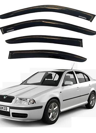 Дефлекторы окон ветровики skoda octavia (a4) tour liftback 1997-2011 скотч 3m av-tuning харьков