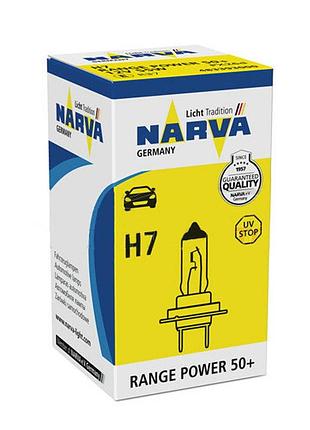 Лампа н7 12v 55 w narva range power +50%